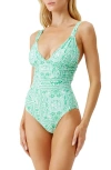 Melissa Odabash Panarea Shirred One-piece Swimsuit In Medina