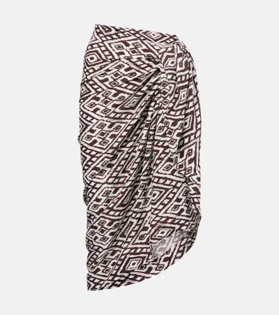 Melissa Odabash Pareo Printed Beach Cover-up In Black
