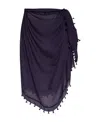 Melissa Odabash Tassel Cover-up Pareo In Black