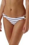 Melissa Odabash Paris Bikini Bottoms In White/blue Stripe