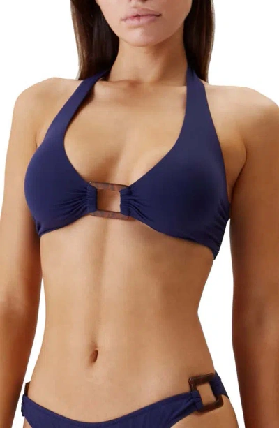 Melissa Odabash Paris Bikini Top In Navy Blue