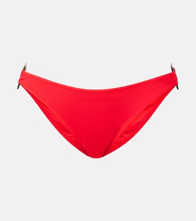 Melissa Odabash Paris Embellished Bikini Bottoms In Red