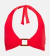 Melissa Odabash Paris Embellished Bikini Top In Red