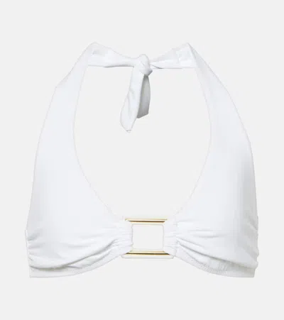 Melissa Odabash Paris Ring-detail Halterneck Bikini Top In White