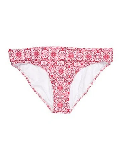 Pre-owned Melissa Odabash Patterned Bottoms W/ Tags In Pink
