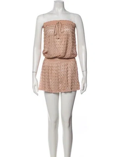 Pre-owned Melissa Odabash Patterned Mini Dress In Neutrals