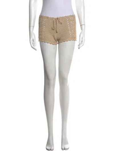 Pre-owned Melissa Odabash Patterned Mini Shorts In Neutrals
