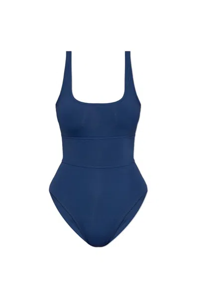 Melissa Odabash Square Collar Swimsuit In Blue