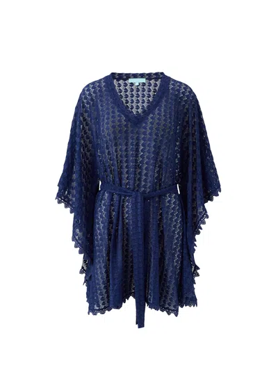 Melissa Odabash Petra Marine Kaftan In Blue