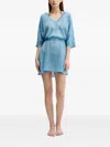 Melissa Odabash Petra Ocean Mini Beach Dress In Blue