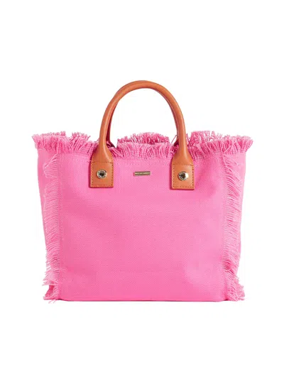 Melissa Odabash Porto Cervo Bag Hot Pink Tan