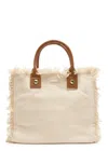 Melissa Odabash Porto Cervo Canvas Top Handle Bag In Beige