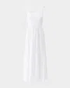 Shop Melissa Odabash Posie Cotton-linen Maxi Dress In White