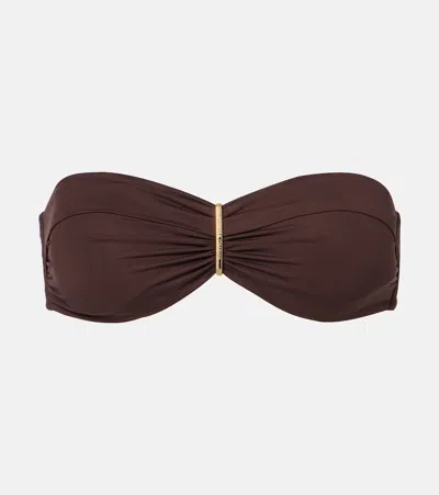 Melissa Odabash Positano Bandeau Bikini Top In Brown