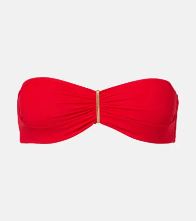 Melissa Odabash Positano Bandeau Bikini Top In Red