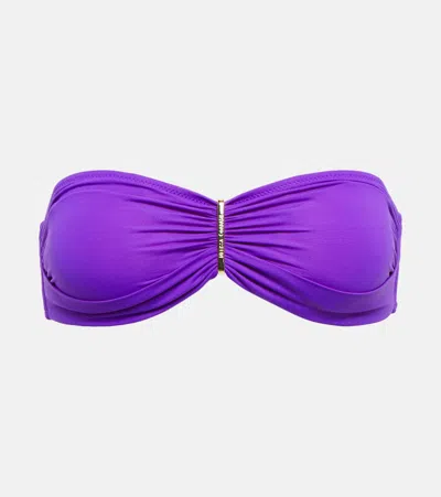 Melissa Odabash Positano Bandeau Bikini Top In Violet