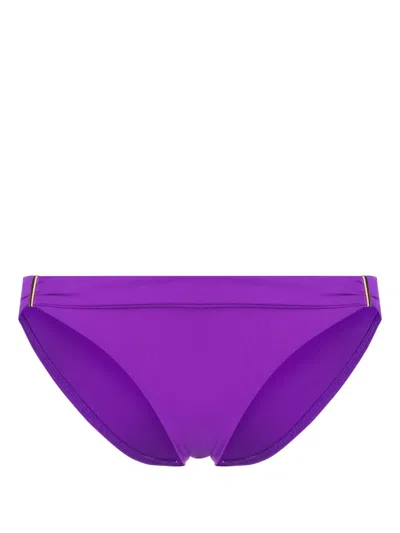 Melissa Odabash Positano Embellished Bikini Bottoms In Purple