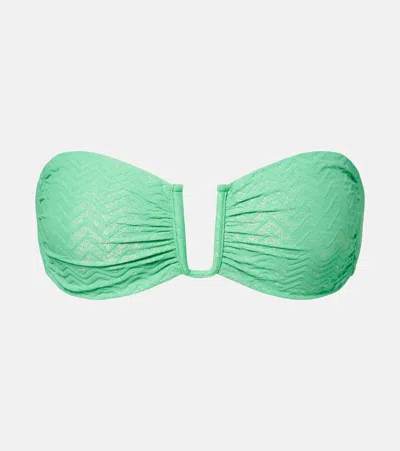 Melissa Odabash Prague Bandeau Bikini Top In Green