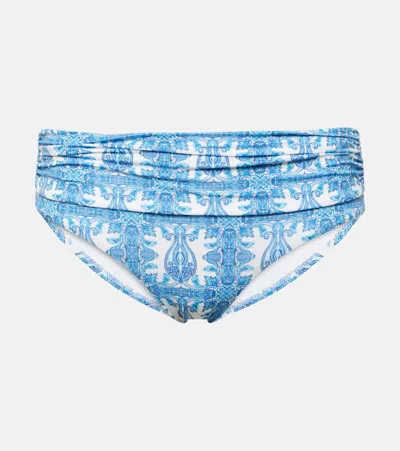 Melissa Odabash Printed Bel Air Bikini Bottoms In Blue