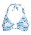 Melissa Odabash Printed Brussels Bikini Top In Blue