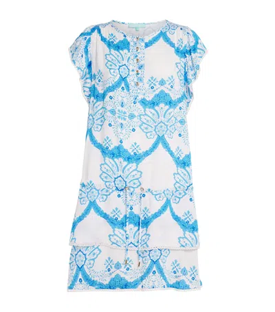 Melissa Odabash Printed Lenni Mini Dress In Blue