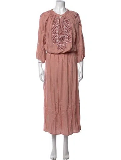 Pre-owned Melissa Odabash Printed Long Dress In Pink