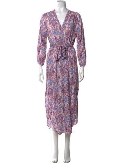 Pre-owned Melissa Odabash Printed Midi Length Dress In Neutrals