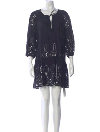 Pre-owned Melissa Odabash Printed Mini Dress In Blue