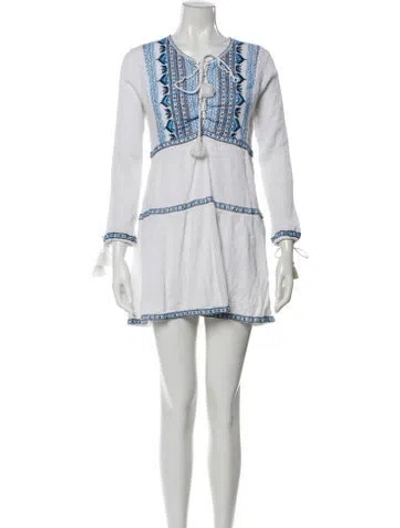 Pre-owned Melissa Odabash Printed Mini Dress In Blue