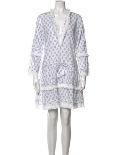 Pre-owned Melissa Odabash Printed Mini Dress In Blue