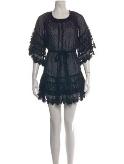 Pre-owned Melissa Odabash Printed Mini Dress In Blue