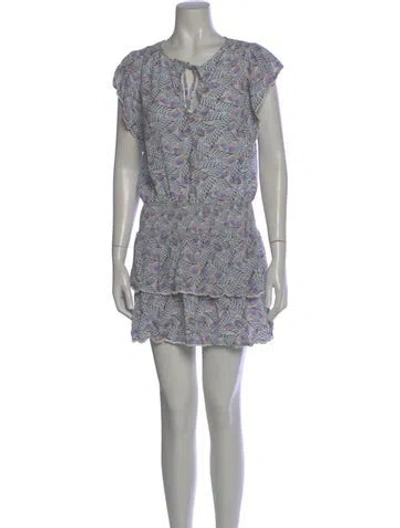 Pre-owned Melissa Odabash Printed Mini Dress In Neutral