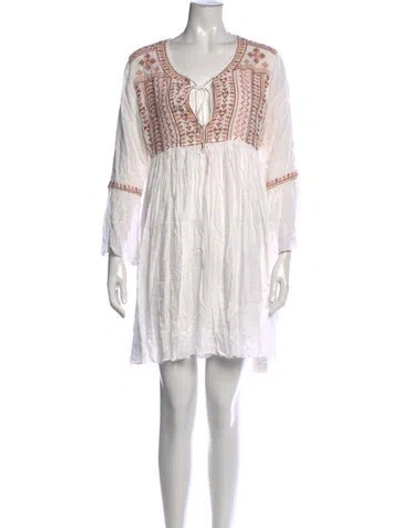 Pre-owned Melissa Odabash Printed Mini Dress In Neutral