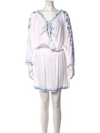 Pre-owned Melissa Odabash Printed Mini Dress In Neutrals