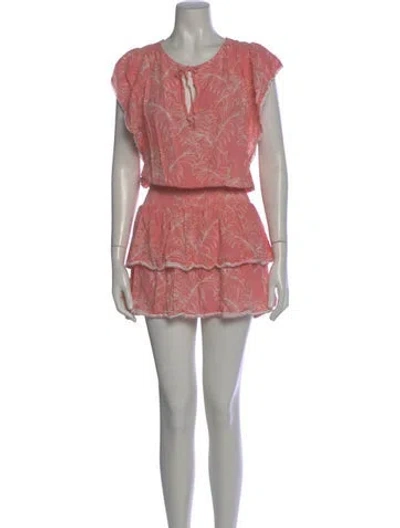 Pre-owned Melissa Odabash Printed Mini Dress In Pink
