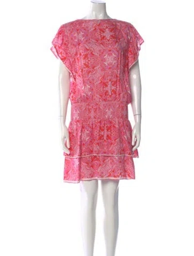 Pre-owned Melissa Odabash Printed Mini Dress In Pink