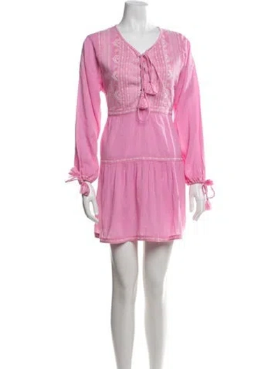Pre-owned Melissa Odabash Printed Mini Dress In Pink