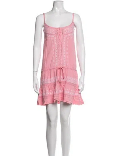 Pre-owned Melissa Odabash Printed Mini Dress In Pink