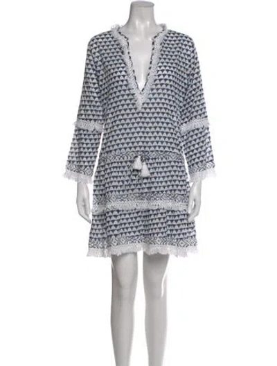 Pre-owned Melissa Odabash Printed Mini Dress W/ Tags In Blue