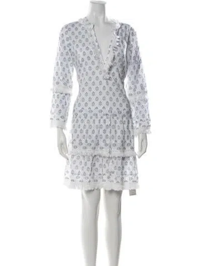 Pre-owned Melissa Odabash Printed Mini Dress W/ Tags In Blue