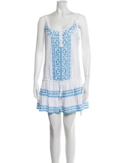 Pre-owned Melissa Odabash Printed Mini Dress In White