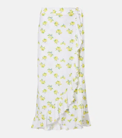 Melissa Odabash Printed Ruffled Wrap Skirt In Multi