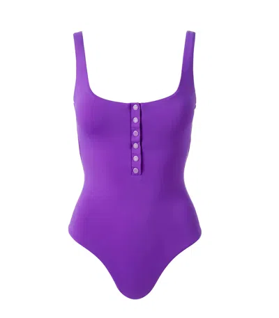 Melissa Odabash Purple Designer One Piece Swimsuit
