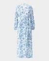 Melissa Odabash Wisteria Printed Maxi Dress In Blue Leaf