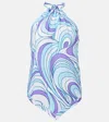 Melissa Odabash Raya Printed Halterneck Top