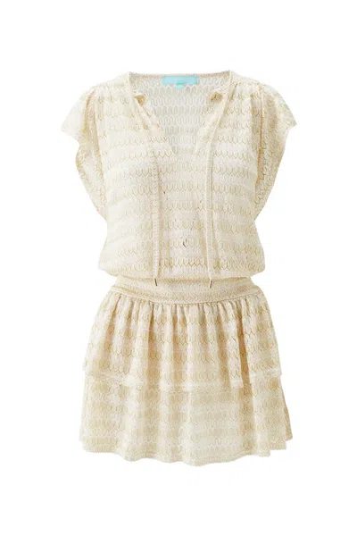 Melissa Odabash Remi Short Dress Gold In Neutral