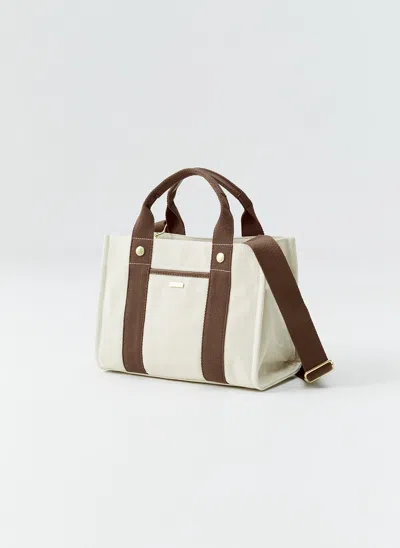 Melissa Odabash Rhodes Beige Brown Tote