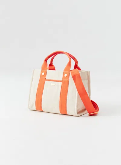 Melissa Odabash Rhodes Beige Orange Tote