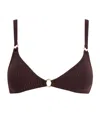Melissa Odabash Ribbed Montenegro Triangle Bikini Top In Brown