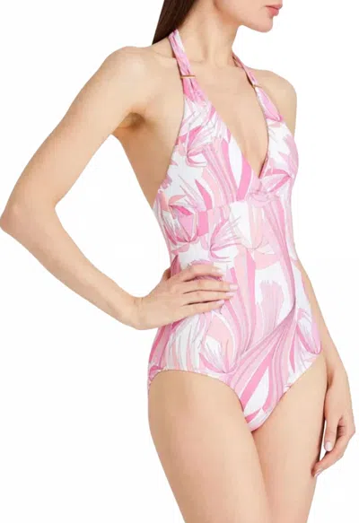 Melissa Odabash Rimini Halter One Piece Swimsuit In Orchid In Pink